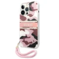 Etui Guess Camo Strap Collection na iPhone 13 Pro / iPhone 13 - różowe