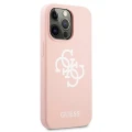 Etui Guess Silicone 4G Logo na iPhone 13 Pro / iPhone 13 - różowe