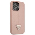 Etui Guess Saffiano Triangle Logo na iPhone 13 Pro / iPhone 13 - różowe