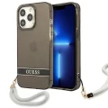 Etui Guess Translucent Strap na iPhone 13 Pro / iPhone 13 - czarne