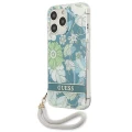 Etui Guess Flower Strap na iPhone 13 Pro / iPhone 13 - zielone