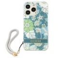 Etui Guess Flower Strap na iPhone 13 Pro / iPhone 13 - zielone
