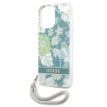 Etui Guess Flower Strap na iPhone 13 Pro / iPhone 13 - zielone