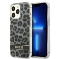 Etui Guess Leopard na iPhone 13 Pro / iPhone 13 - szare
