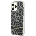 Etui Guess Leopard na iPhone 13 Pro / iPhone 13 - szare