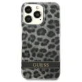 Etui Guess Leopard na iPhone 13 Pro / iPhone 13 - szare