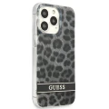 Etui Guess Leopard na iPhone 13 Pro / iPhone 13 - szare
