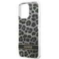 Etui Guess Leopard na iPhone 13 Pro / iPhone 13 - szare