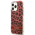 Etui Guess Leopard na iPhone 13 Pro / iPhone 13 - czerwone
