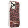 Etui Guess Leopard na iPhone 13 Pro / iPhone 13 - czerwone