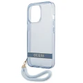 Etui Guess Translucent Strap na iPhone 13 Pro / iPhone 13 - niebieskie