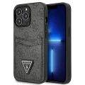 Etui Guess 4G Triangle Logo Cardslot na iPhone 13 Pro / 13 - czarne