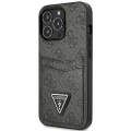 Etui Guess 4G Triangle Logo Cardslot na iPhone 13 Pro / 13 - czarne