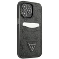 Etui Guess 4G Triangle Logo Cardslot na iPhone 13 Pro / 13 - czarne