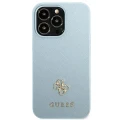 Etui Guess Saffiano 4G Small Metal Logo na iPhone 13 Pro / 13 - niebieskie