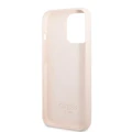 Etui Guess Silicone Logo Plate MagSafe na iPhone 13 Pro / iPhone 13 - różowe
