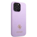 Etui Guess Saffiano 4G Small Metal Logo na iPhone 13 Pro / iPhone 13 - purpurowe