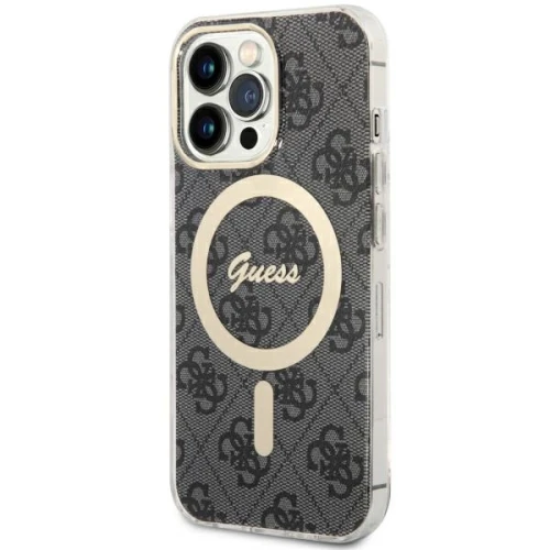 Etui Guess 4G MagSafe na iPhone 13 Pro / iPhone 13 - czarne