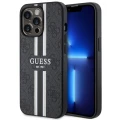 Etui Guess 4G Printed Stripes MagSafe na iPhone 13 Pro / iPhone 13 - czarne
