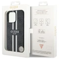 Etui Guess 4G Printed Stripes MagSafe na iPhone 13 Pro / iPhone 13 - czarne