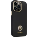 Etui Guess Silicone Logo Strass 4G na iPhone 13 Pro / iPhone 13 - czarne