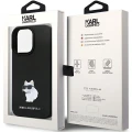 Etui Karl Lagerfeld Silicone Choupette Metal Pin na iPhone 13 Pro / iPhone 13 - czarne