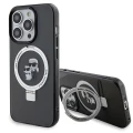 Etui Karl Lagerfeld Ring Stand Karl&Choupettte MagSafe do iPhone 13 Pro - czarne