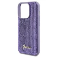 Etui Guess Sequin Script Metal na iPhone 13 Pro / 13 - fioletowe