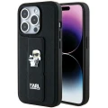 Etui Karl Lagerfeld Gripstand Saffiano Karl&Choupette Pins na iPhone 13 Pro / 13 - czarne