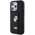 Etui Karl Lagerfeld Gripstand Saffiano Karl&Choupette Pins na iPhone 13 Pro / 13 - czarne