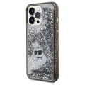 Etui Karl Lagerfeld Liquid Glitter Choupette na iPhone 13 Pro / 13 - przezroczyste