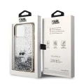 Etui Karl Lagerfeld Liquid Glitter Choupette na iPhone 13 Pro / 13 - przezroczyste