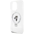 Etui Karl Lagerfeld Ring Stand Karl&Choupettte MagSafe na iPhone 13 Pro / 13 - białe
