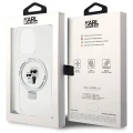 Etui Karl Lagerfeld Ring Stand Karl&Choupettte MagSafe na iPhone 13 Pro / 13 - białe