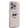 Etui Karl Lagerfeld IML Choupette Head & Monogram na iPhone 13 Pro / 13 - różowe