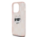 Etui Karl Lagerfeld IML Choupette Head & Monogram na iPhone 13 Pro / 13 - różowe
