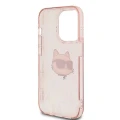 Etui Karl Lagerfeld IML Choupette Head & Monogram na iPhone 13 Pro / 13 - różowe