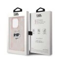Etui Karl Lagerfeld IML Choupette Head & Monogram na iPhone 13 Pro / 13 - różowe