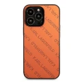 Etui Karl Lagerfeld Perforated Allover na iPhone 13 Pro / 13 6,1" - pomarańczowe