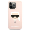 Etui Karl Lagerfeld Silicone Karl`s Head na iPhone 13 Pro / 13 6,1" - jasnoróżowe