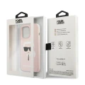 Etui Karl Lagerfeld Silicone Karl`s Head na iPhone 13 Pro / 13 6,1" - jasnoróżowe