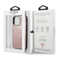 Etui Guess Croco Strap Collection na iPhone 13 Pro / 13 6,1" - różowe