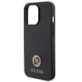 Etui Guess Strass Metal Logo na iPhone 13 Pro 6.1" - czarne