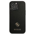Etui Guess Saffiano 4G Small Metal Logo na iPhone 13 Pro / 13  6,1" - czarne