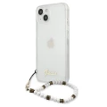 Etui Guess White Pearl na iPhone 13 - przezroczyste