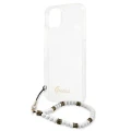 Etui Guess White Pearl na iPhone 13 - przezroczyste