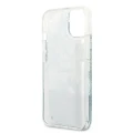 Etui Guess Flower Liquid Glitter na iPhone 13 - zielone