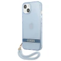 Etui Guess Translucent Strap na iPhone 13 - niebieskie