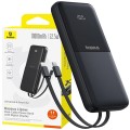  Powerbank Baseus Lipow 10000mAh 22.5W z wbudowanym kablem z wyświetlaczem - czarny