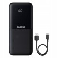  Powerbank Baseus Lipow 10000mAh 22.5W z wbudowanym kablem z wyświetlaczem - czarny